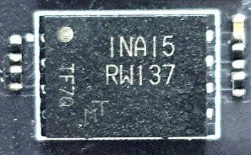 Differential amplifier, marked INA15 RWI37