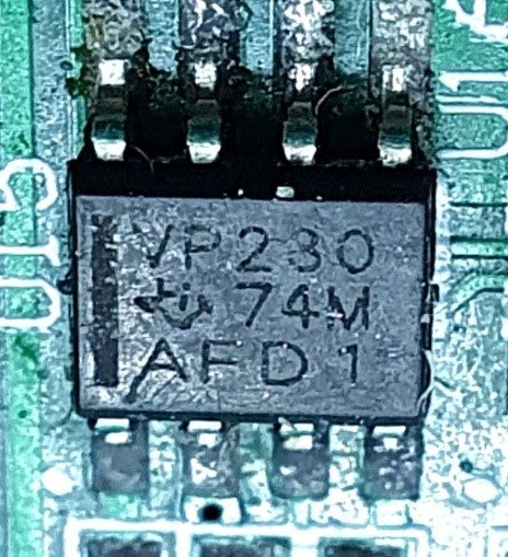 Transceiver, marked CAN VP230 74M AFD1