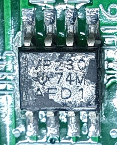 Transceiver, marked CAN VP230 74M AFD1