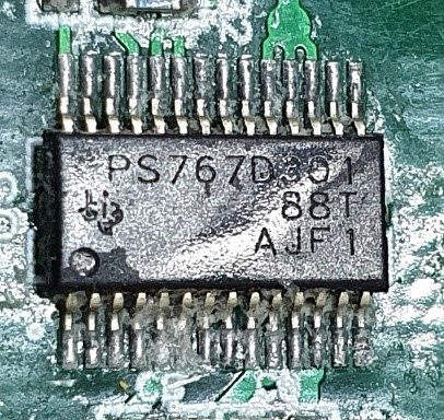 Voltage regulator, marked PS767D301 8BT AJF1