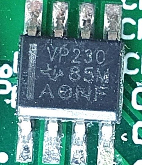 Transceiver, marked CAN VP230 85M AONF