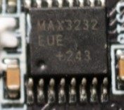 Transceiver, marked RS-232 MAX3232 EUE +243