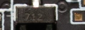 Asymmetric protection diode, marked SM712