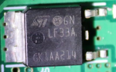 3.3V voltage regulator, marked GN LF33A GK1AA214