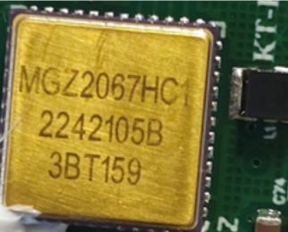 MEMS gyroscope Frequency: 250 Hz, marked MGZ2067HC1 2242105B 3BT159
