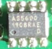 Non-contact magnetic angle sensor with I2C interface, marked AS5600 1908RAE D