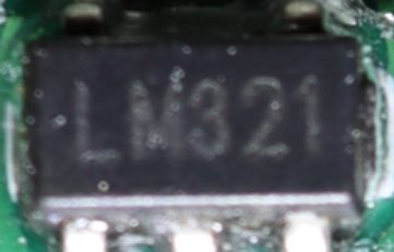 Operational amplifier, marked LM321