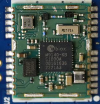 GNSS module NEO-M9N based on the receiver M9140-KB, marked Ublox M9140-KB C1000A 08161636 2221A3
