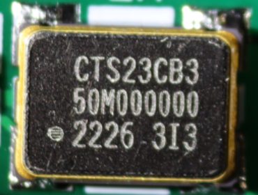 Quartz generator 50MHz, marked CTS23CB3 50M000000 2226 3I3