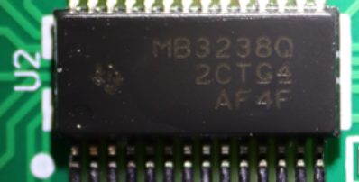Multi-channel RS-232 line driver/receiver, marked MB3238Q 2CT G4 AF4F