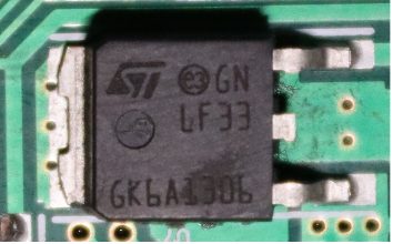 3.3V voltage regulator, marked GN LF33 GK6A1306 LF33