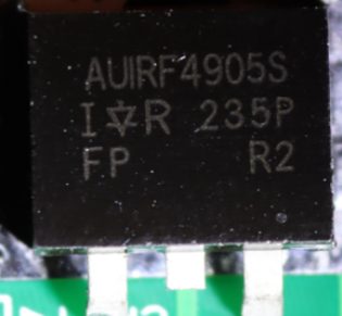 P-channel MOSFET, marked AUIRF4905S 235P FP R2