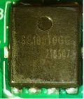 N-channel MOSFET transistor, marked SE10070GG 210507