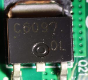 NPN bipolar transistor 60V 3A, marked 2SC6097 C6097 01