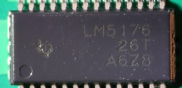 A wide-range step-up/step-down voltage converter, marked LM5176 26T A6Z8
