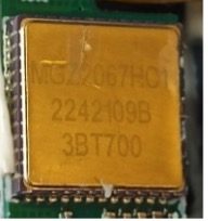 MEMS gyroscope, marked MGZ2067HC1 2242109B 3BT700