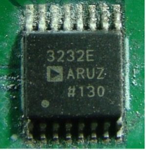 RS-232 line driver/receiver, marked 3232E ARUZ #130