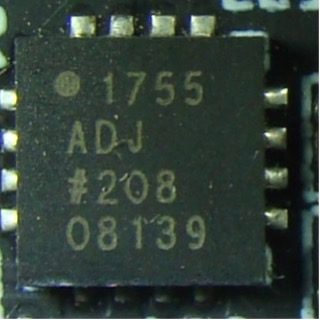 Linear regulator, marked 1755 ADJ #208 08139