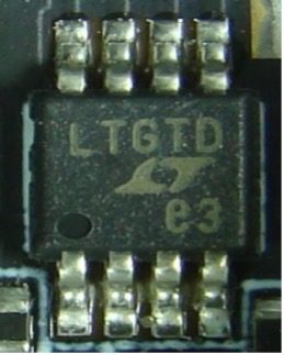 Undervoltage and reverse supply protection controller LTC4367, marked LTGTD e3