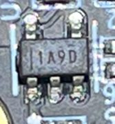 Current Sense Amplifier, marked INA180 1A9D