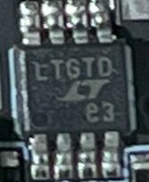 Low-noise differential amplifier, marked LTC6362 LTGTD e3