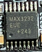 RS232 Transceiver, marked MAX3232 EUE +243