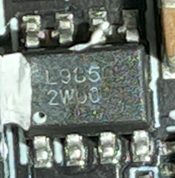 Double N-channel MOSFET, marked L9850 2W00 T