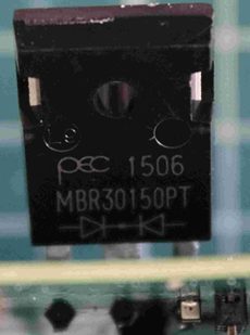 Schottky diode, marked 1506 MBR30150PT