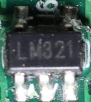 Operational Amplifier, marked LM321