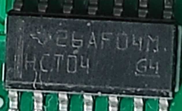 Assembly of inverters, marked 26AF04M HCT04 G4