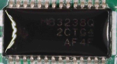 Multi-channel RS-232 line driver/receiver, marked MB3238Q 2CT G4 AF4F