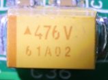 Tantalum Capacitor, marked 476 V 61A02