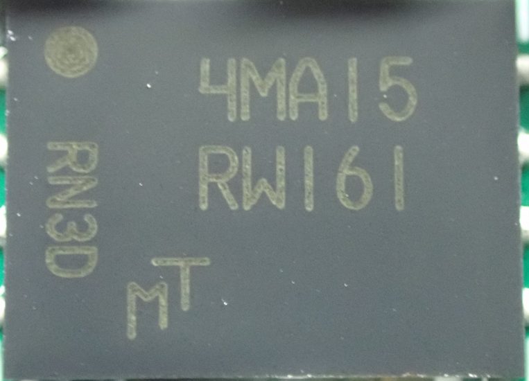 RAM chip, marked DRAM 4MA15 RW161 RN3D
