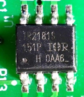 High voltage MOSFET and IGBT drivers, marked IRS2181 IP2181S 151P H 0AA6
