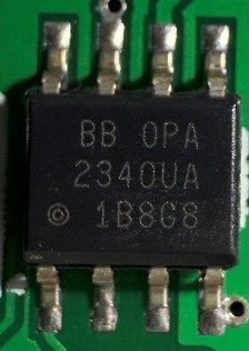 Operational amplifier, marked BB OPA 2340UA 188G8