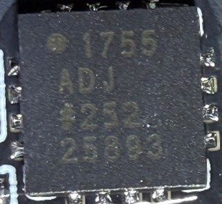 Linear Voltage Regulator, marked 1755 ADJ 252 25893