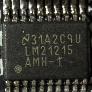 Voltage-Mode Synchronous Buck Regulator, marked 31A2C9U LM21215 AMH-1