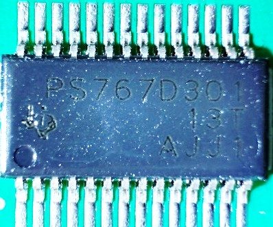 Voltage regulator with two outputs, marked PS767D301 13T AJJ1