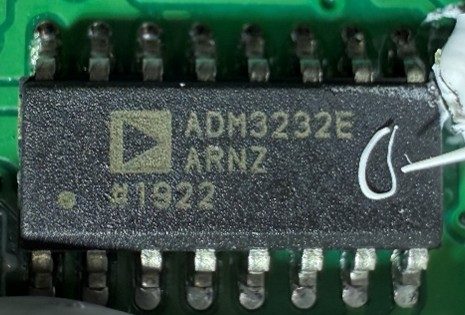 RS-232 Line Driver, marked ADM3232E ARNZ #1922