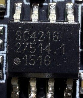 Voltage regulator with low input/low dropout, marked SC4216 27514.1 1516