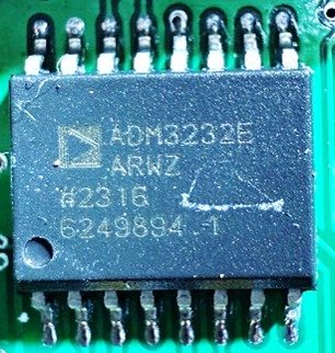 RS-232 Line Driver, marked ADM3232E ARWZ #2316 6249894.1
