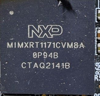 Microcontroller, marked MIMXRT1171CVM8A 0P94B CTAQ2141B