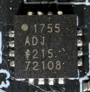 Voltage regulator, marked 1755ADJ #215 72108