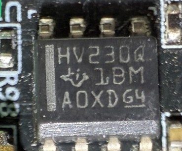 RS-485/RS-422 Transceiver, marked HV230Q 1BM AOXDG4
