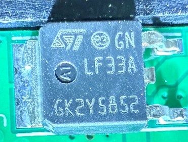 Voltage regulator, marked GN LF33A GK2Y5852