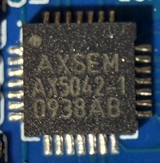 Transceiver, marked AXSEM AX5042-1 0938AB
