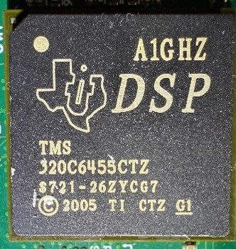 Digital signal processor, marked A1GHZ DSP TMS 320C6455CTZ S721-26ZYCG7 2005 TI CTZ G1