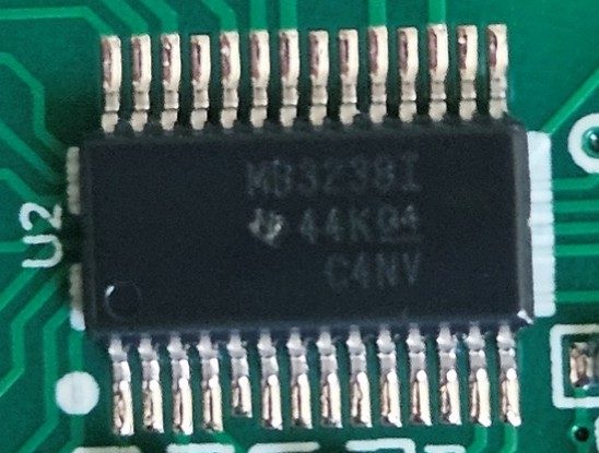 Multi-channel RS-232 line driver/receiver, marked MB3238I 44K G4 C4NV