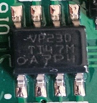 CAN Bus Transceiver, marked VP230 TI47M OA7P4