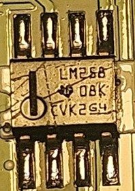 Operational amplifier, marked LM258 08K CVK2 G4
